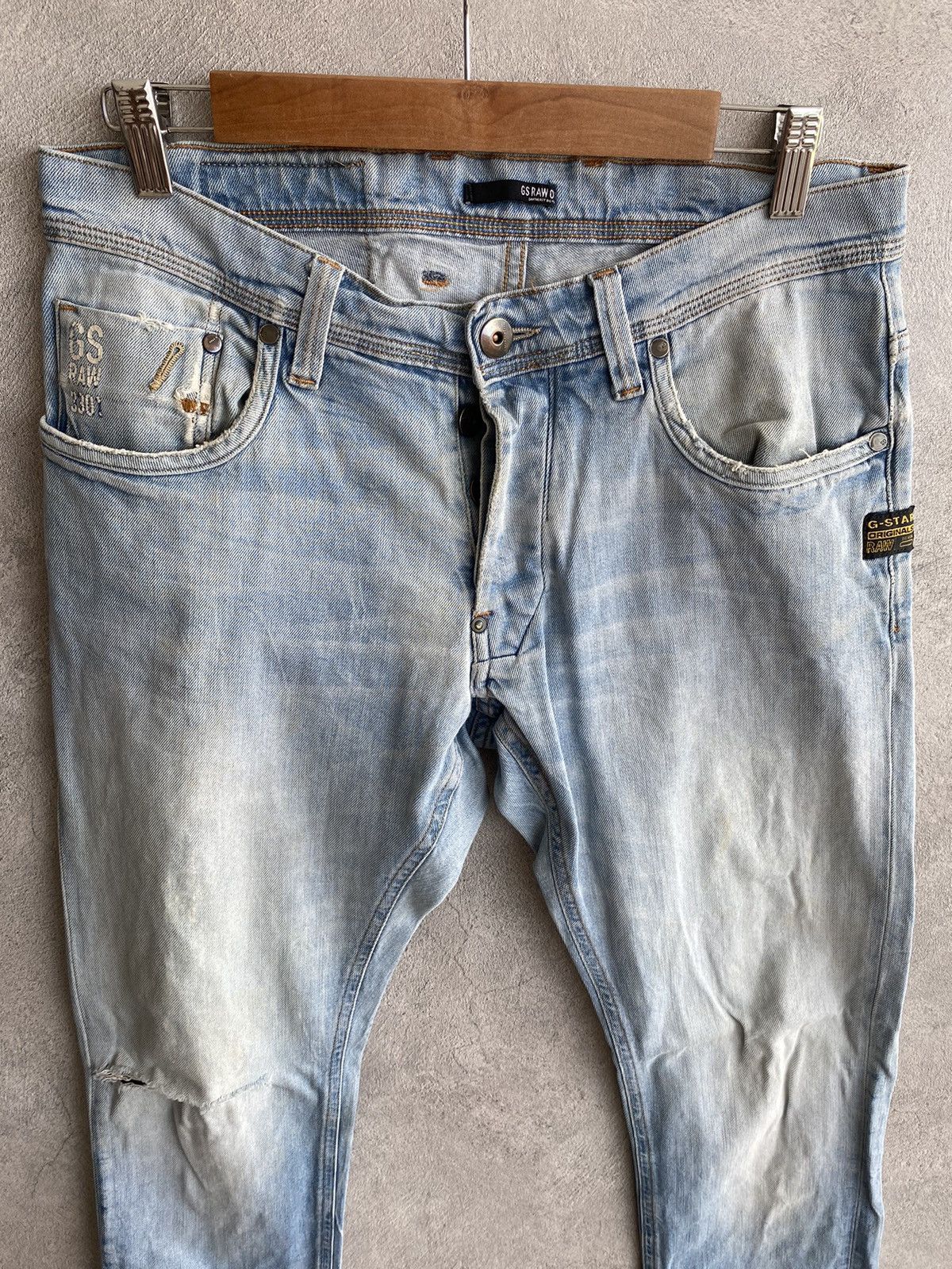 G-Star G Star Raw 3301 Distressed Denim Size US 32 / EU 48 - 3 Thumbnail