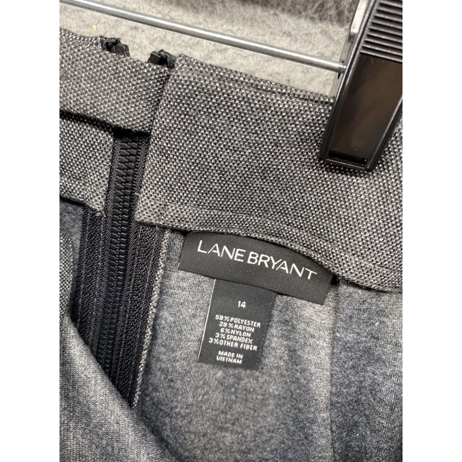 Vintage Lane Bryant Skirt Women’s 14 Midi Pencil Full Zip Glitter Sparkle A-Line Gray Cotton Vintage No Size 36" / US 14 / IT 50 - 2 Thumbnail