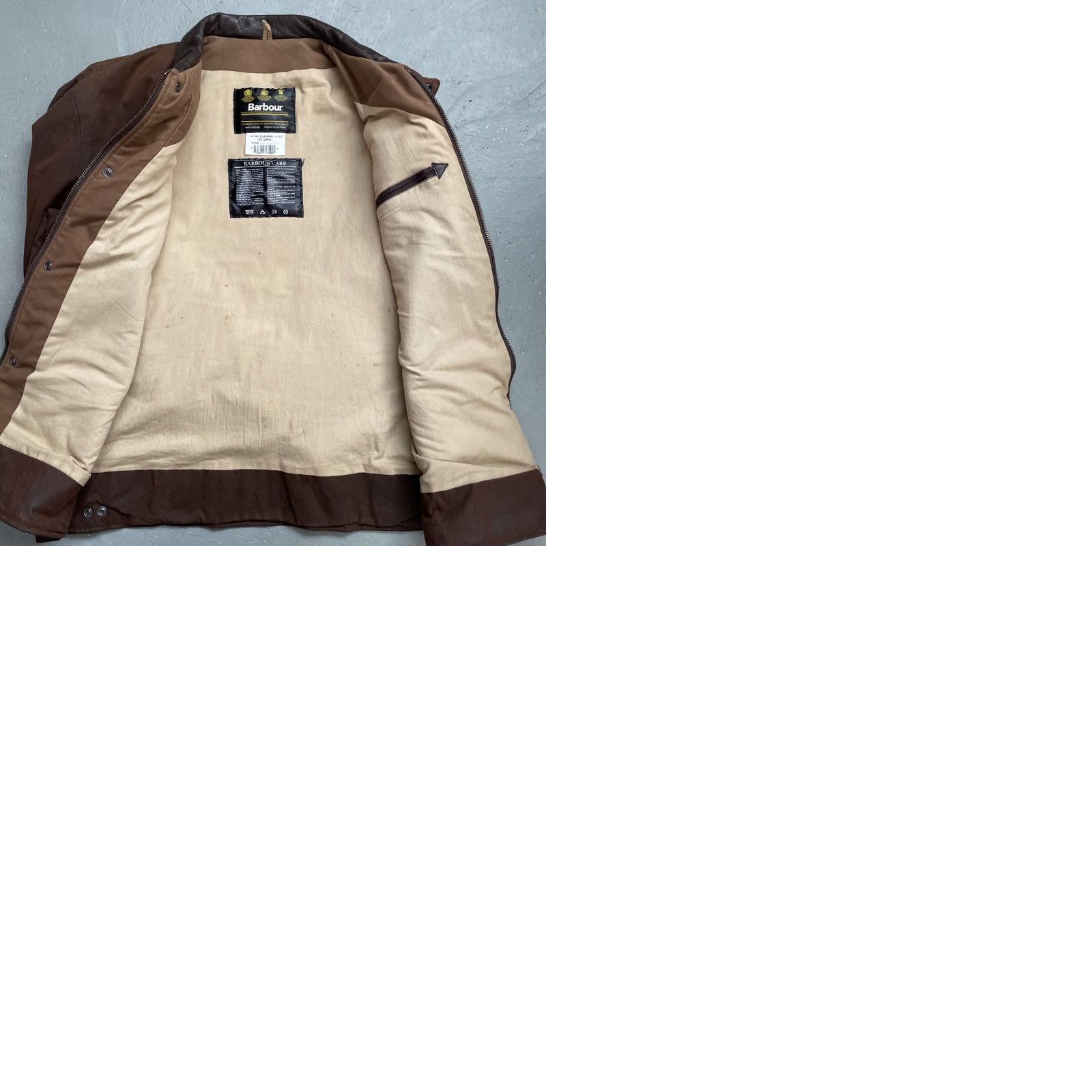 Barbour Barbour Jacket Overcoat Waxed Bushman Barbour A1550 Leather Trim Outdoor Made In England XL Brown Men Heritage 90s Preppy Outdoor Hunter Casual Waxed Size US XL / EU 56 / 4 - 9 Thumbnail