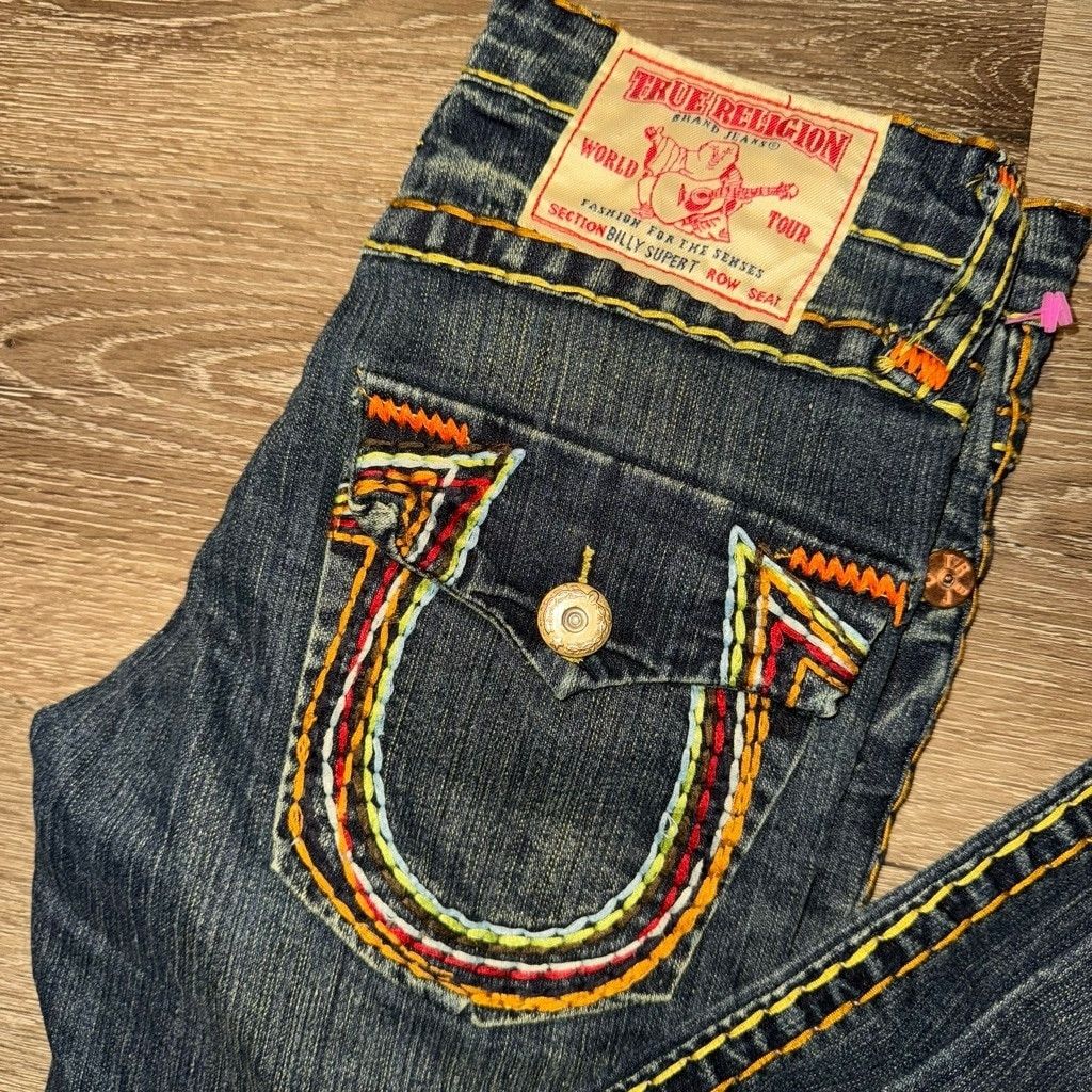 True Religion True Religion Billy Supert Straight Leg Jeans Size 26 Size 26" / US 2 / IT 38 - 4 Thumbnail