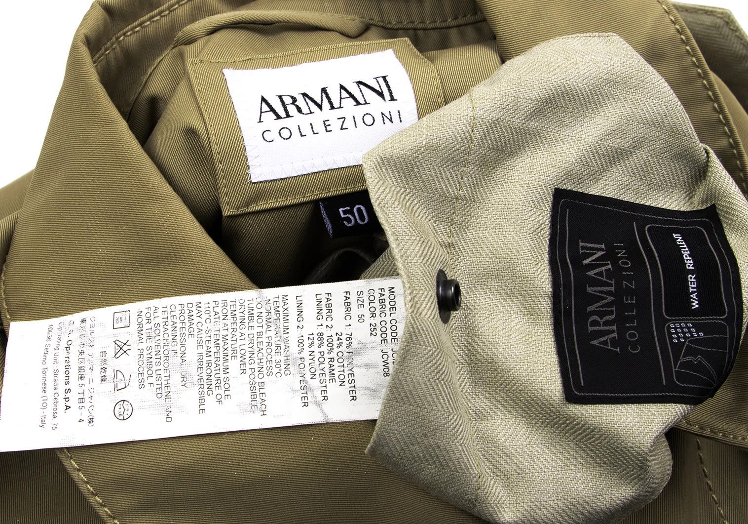 Armani Collezioni Zip Coat in Beige Size 50 Size US XXS / EU 40 - 20 Thumbnail
