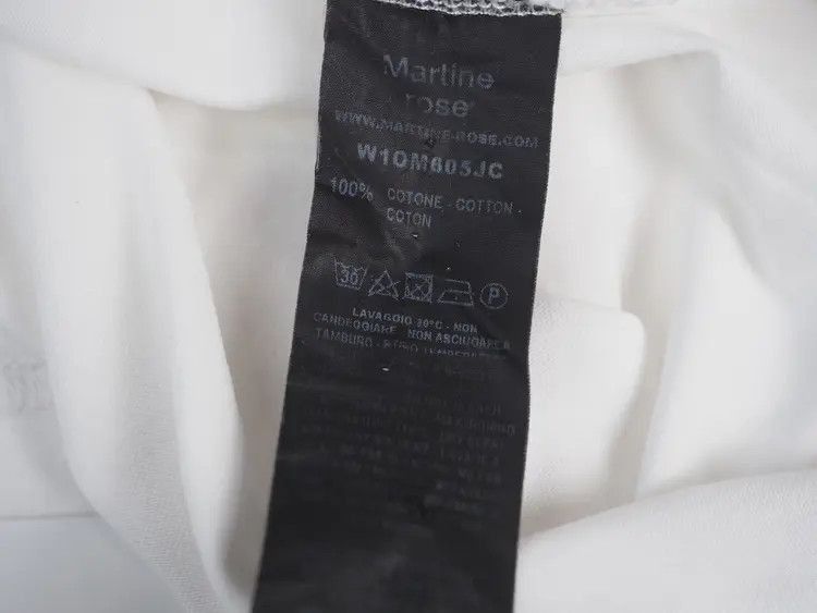 Martine Rose Martin Rose 21AW White Funnel Neck Logo L/S Tee-2505 Size US L / EU 52-54 / 3 - 7 Thumbnail