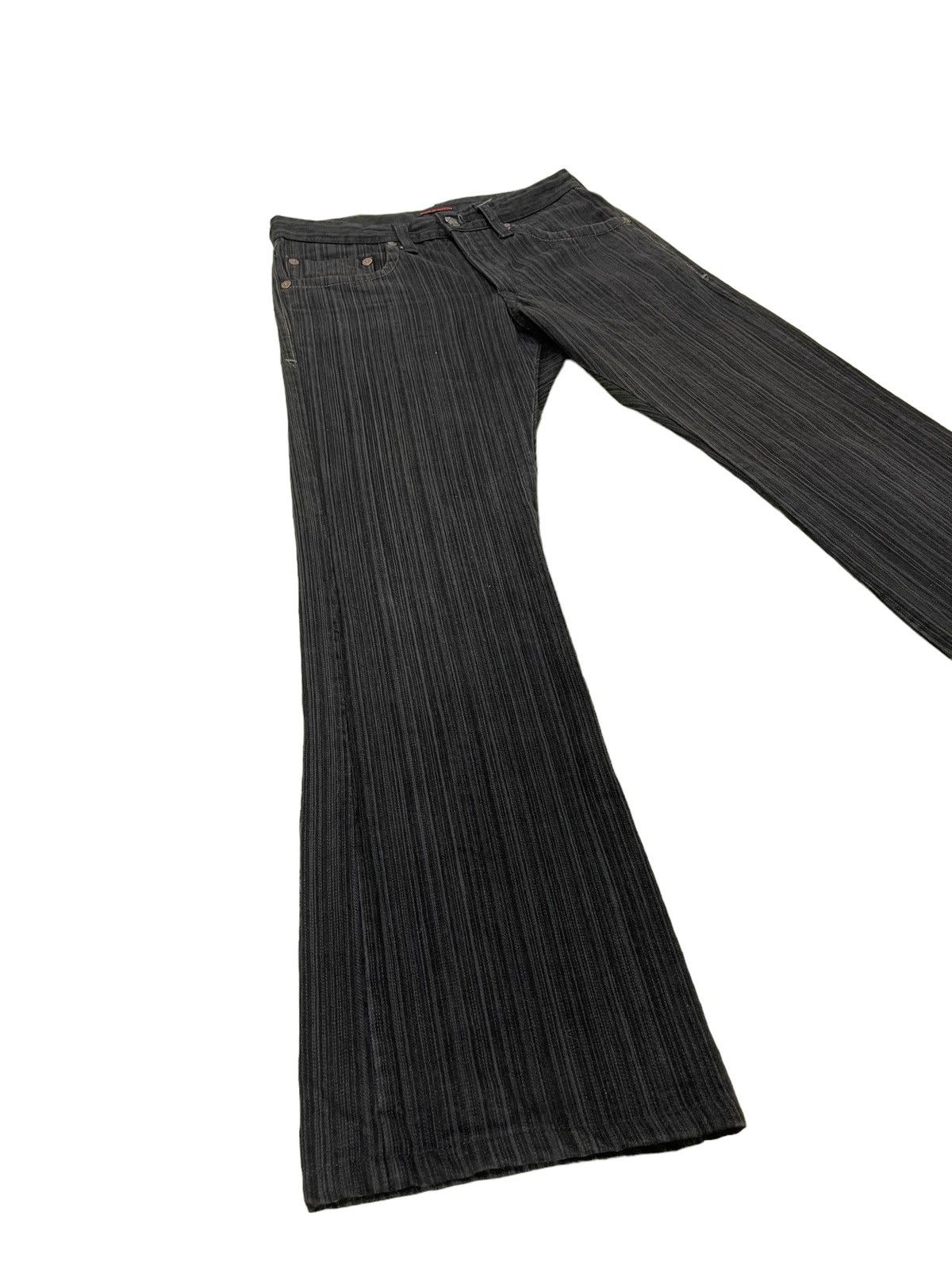 Japanese Brand Flare Jeans Blue Way Japan Pinstriped Boot Cut 8🟦7 Size US 30 / EU 46 - 1 Thumbnail