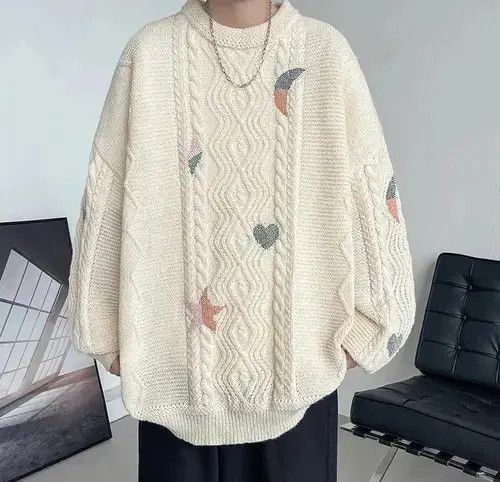 Aran Isles Knitwear Winter Twist Embroidery Knitwear Oversize Sweater Size US L / EU 52-54 / 3 - 1 Thumbnail