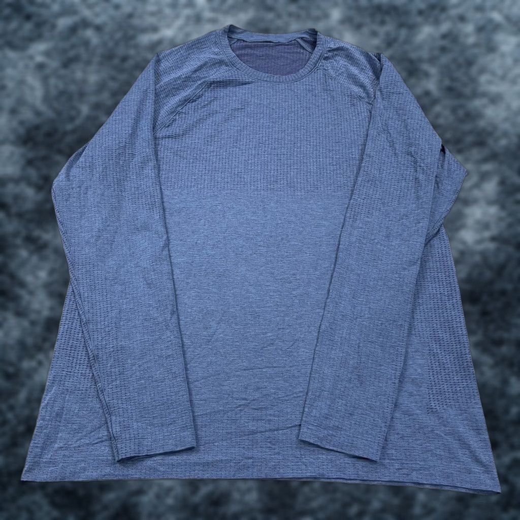 Lululemon Lululemon Shirt Mens XL Blue Long Sleeve Metal Vent Athleisure Yoga Gym Lifting Size US XL / EU 56 / 4 - 1 Thumbnail