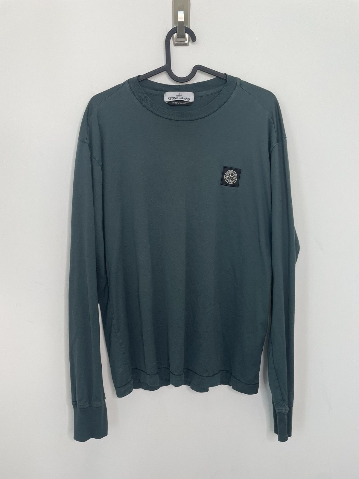 Stone Island Stone Island Long Sleeve T-Shirt Compass Patch Green Medium Size US M / EU 48-50 / 2 - 1 Thumbnail