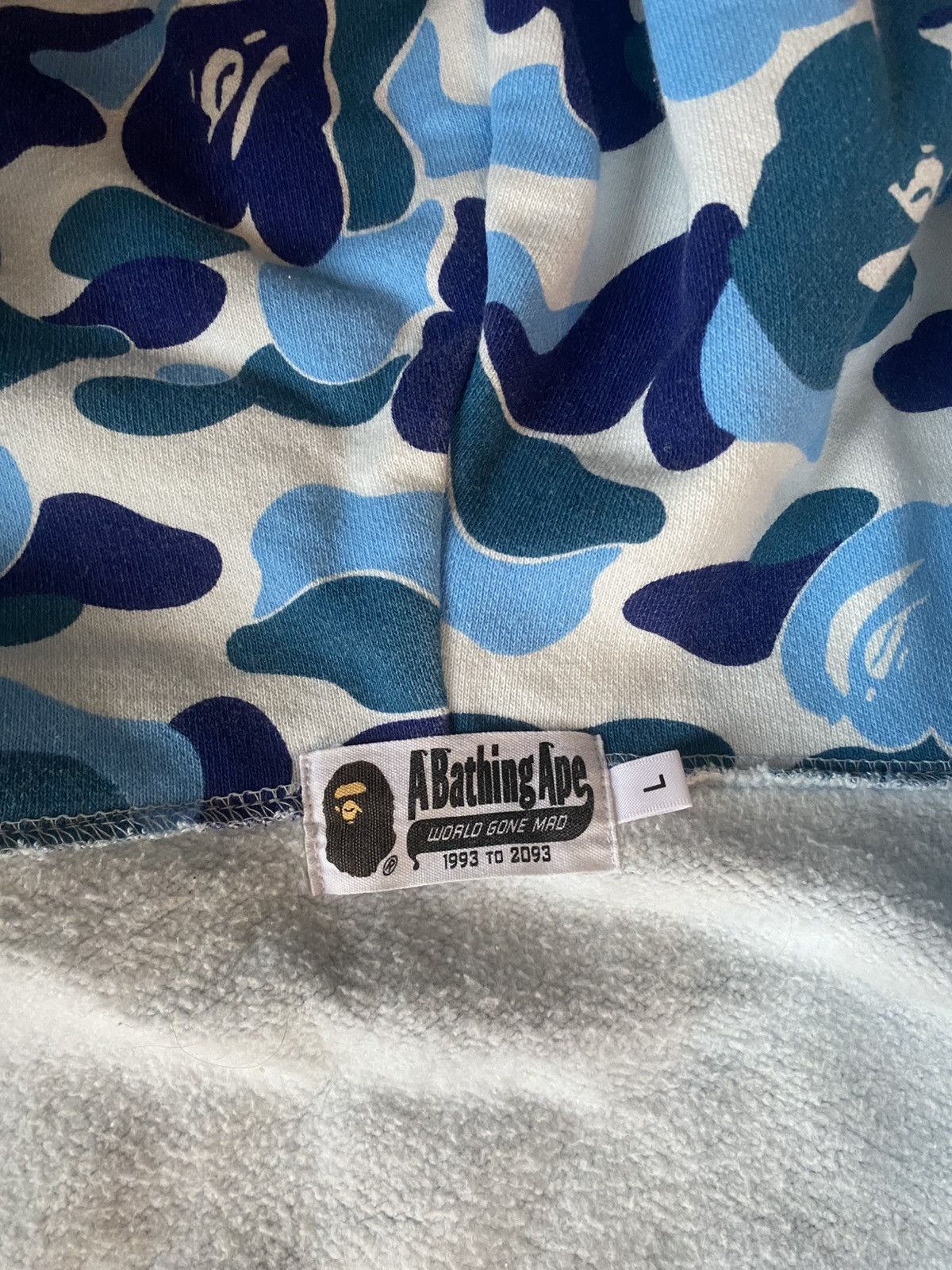 Bape Bape ABC Camo blue zip up hoodie Size US L / EU 52-54 / 3 - 3 Thumbnail
