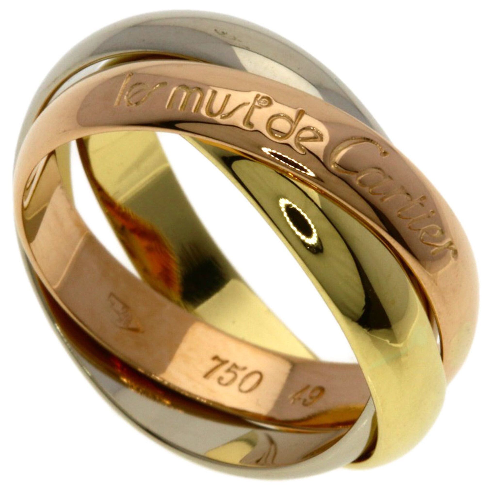 Cartier Cartier Trinity #49 Ring - 18K Yellow Gold/18K White Pink Gold Women's CARTIER Size ONE SIZE - 1 Thumbnail