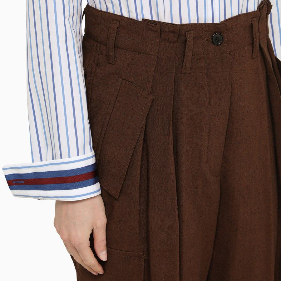 Dries Van Noten o1d2blof0824 Cargo Trousers in Brown Size 26" / US 2 / IT 38 - 5 Thumbnail