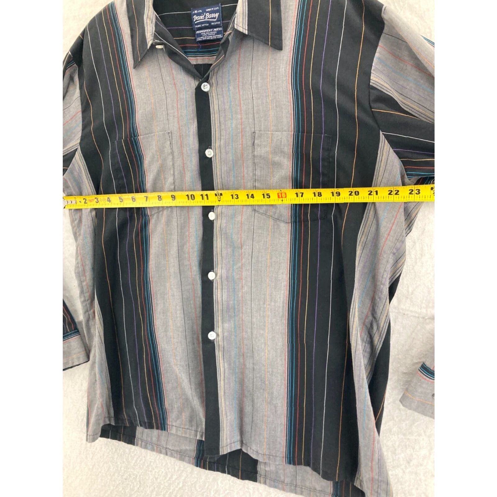 Vintage Mens USA Made Long Sleeve Shirt David Barry XL Size US XL / EU 56 / 4 - 2 Thumbnail