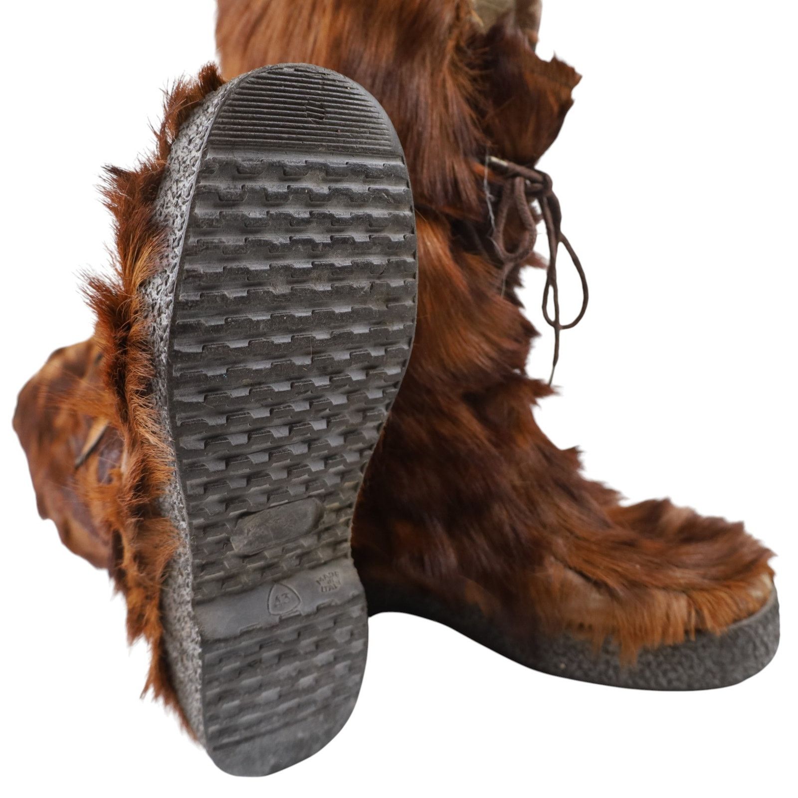 Vintage True Vintage 70s Italian Goat Skin Long Hair Boots Size US 11 / IT 41 - 6 Thumbnail