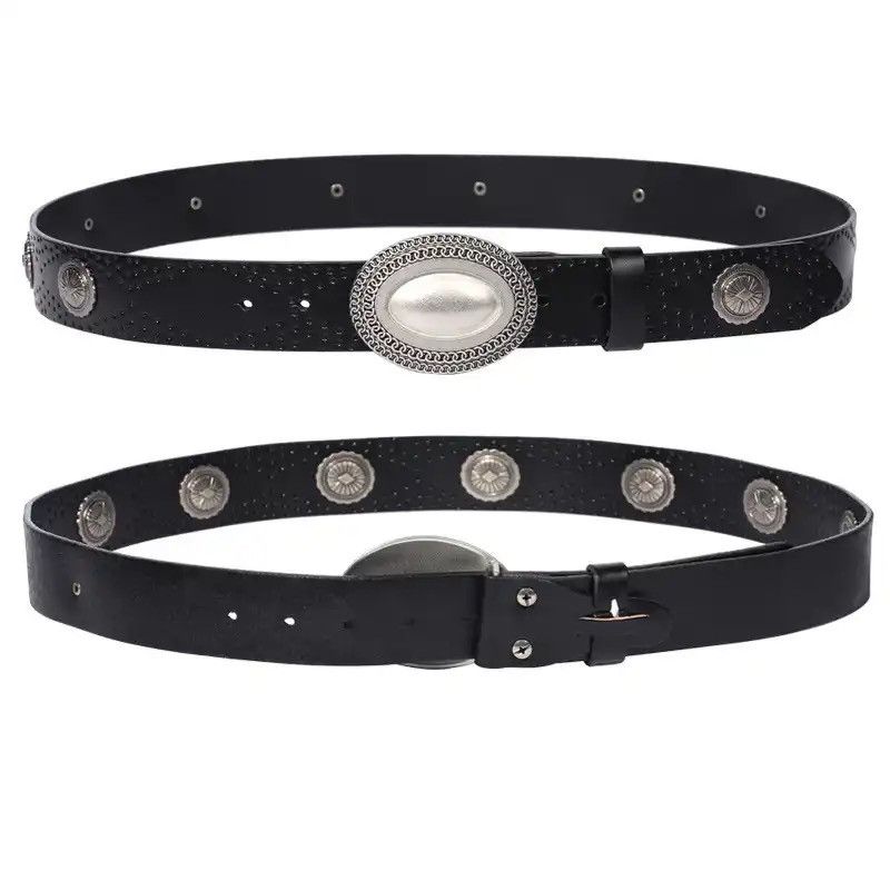 Japanese Brand × Vintage 3.8CM Heavy Metal Rivet Men Real Genuine Leather Size ONE SIZE - 6 Thumbnail
