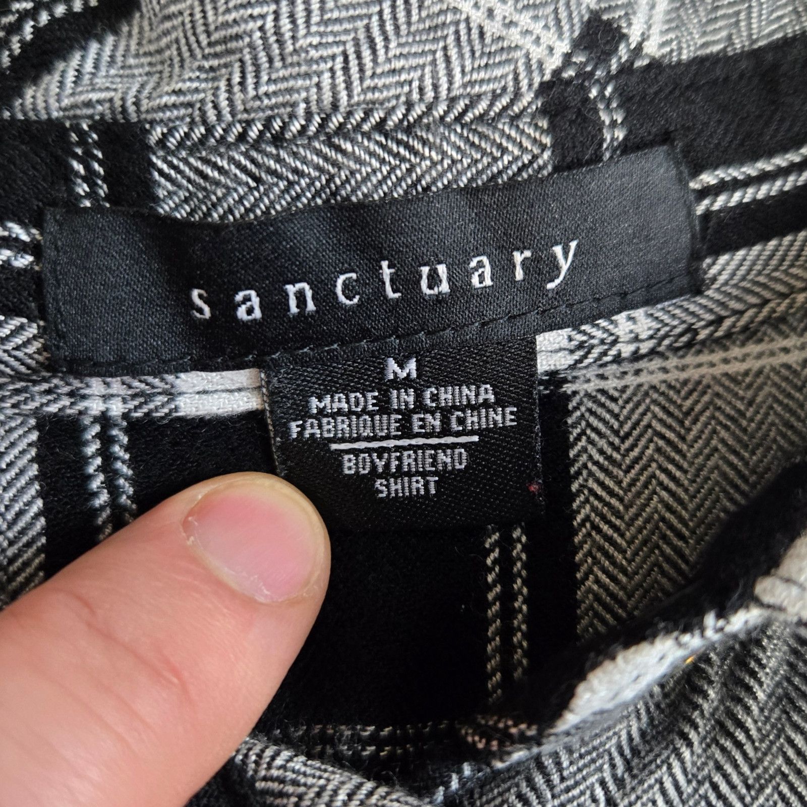 Sanctuary Sanctuary Black Plaid Boyfriend Flannel Size Medium Size M / US 6-8 / IT 42-44 - 10 Thumbnail