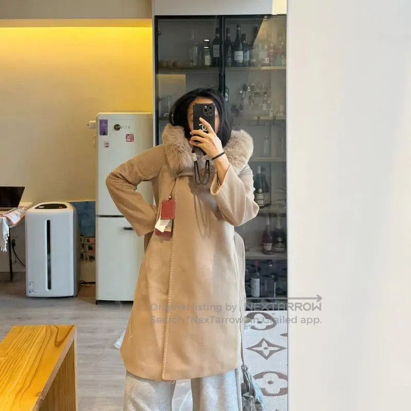 Max Mara MaxMara Winter Camel Wool Long Coat . Size S / US 4 / IT 40 - 9 Thumbnail