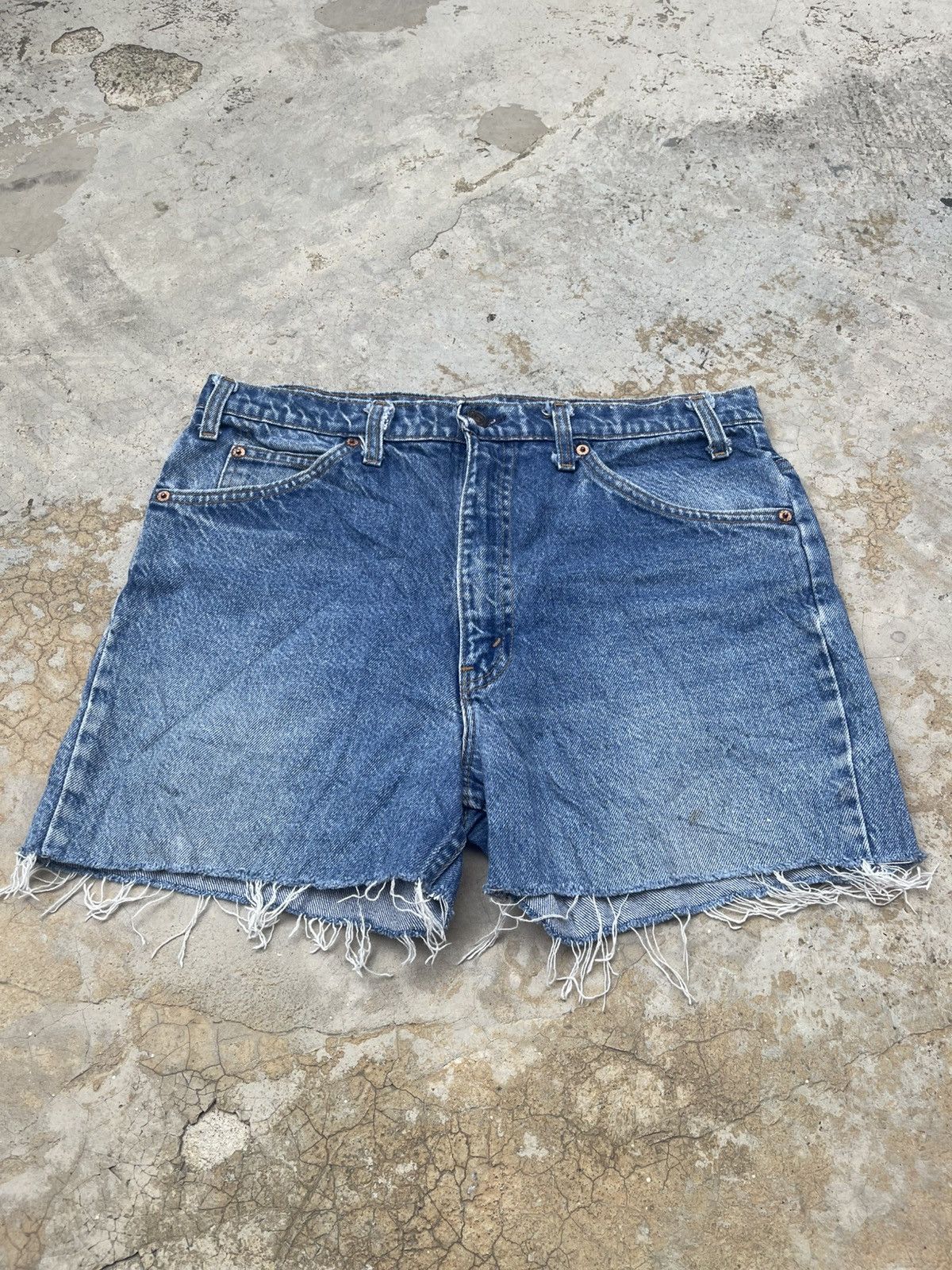 Levi's 517 Orange Tab Cut-off Shorts Talon 42 Zipper