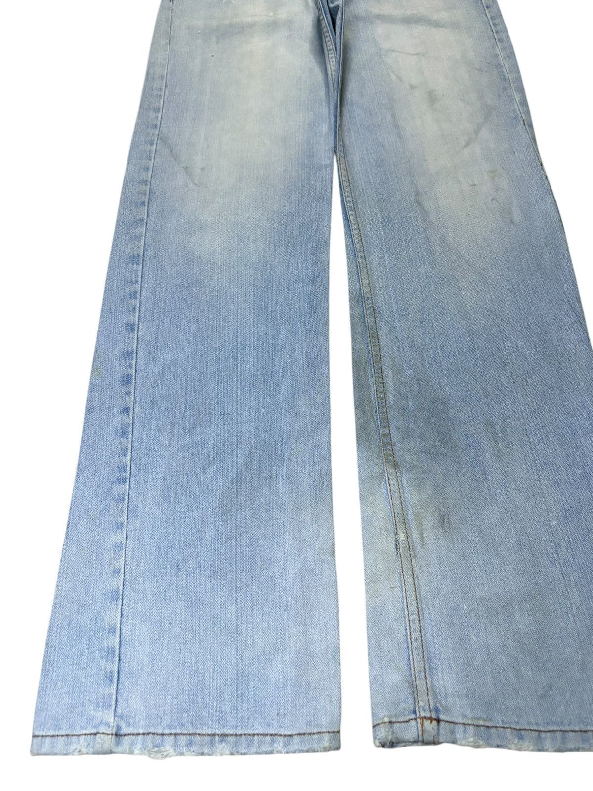 Japanese Brand SALES🔥Vintage Japanese Light Wash Distressed Loose Jeans Size US 31 - 6 Thumbnail