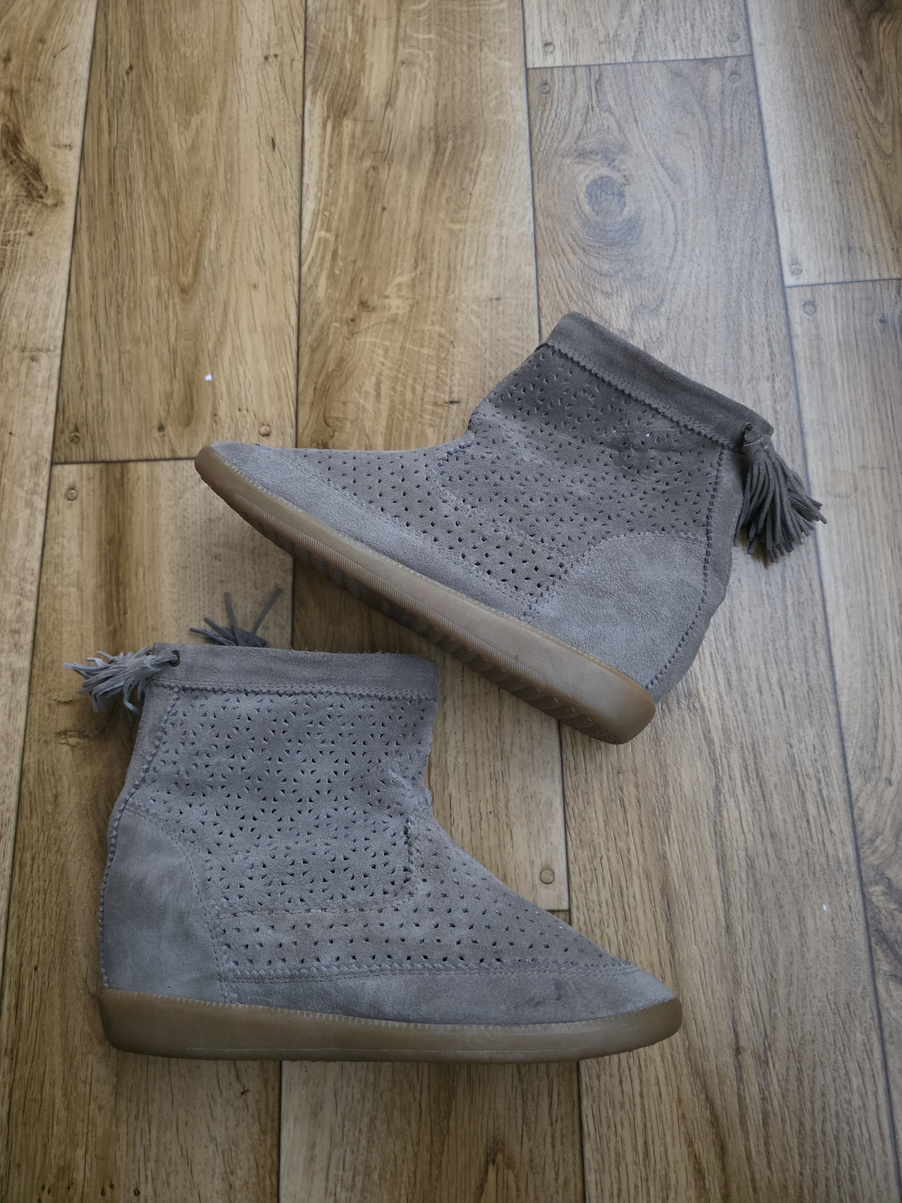 Isabel Marant × Isabel Marant Etoile × Vintage Isabel Marant Cutout Beslay Wedge Ankle Boots Size US 10 / IT 40 - 3 Thumbnail