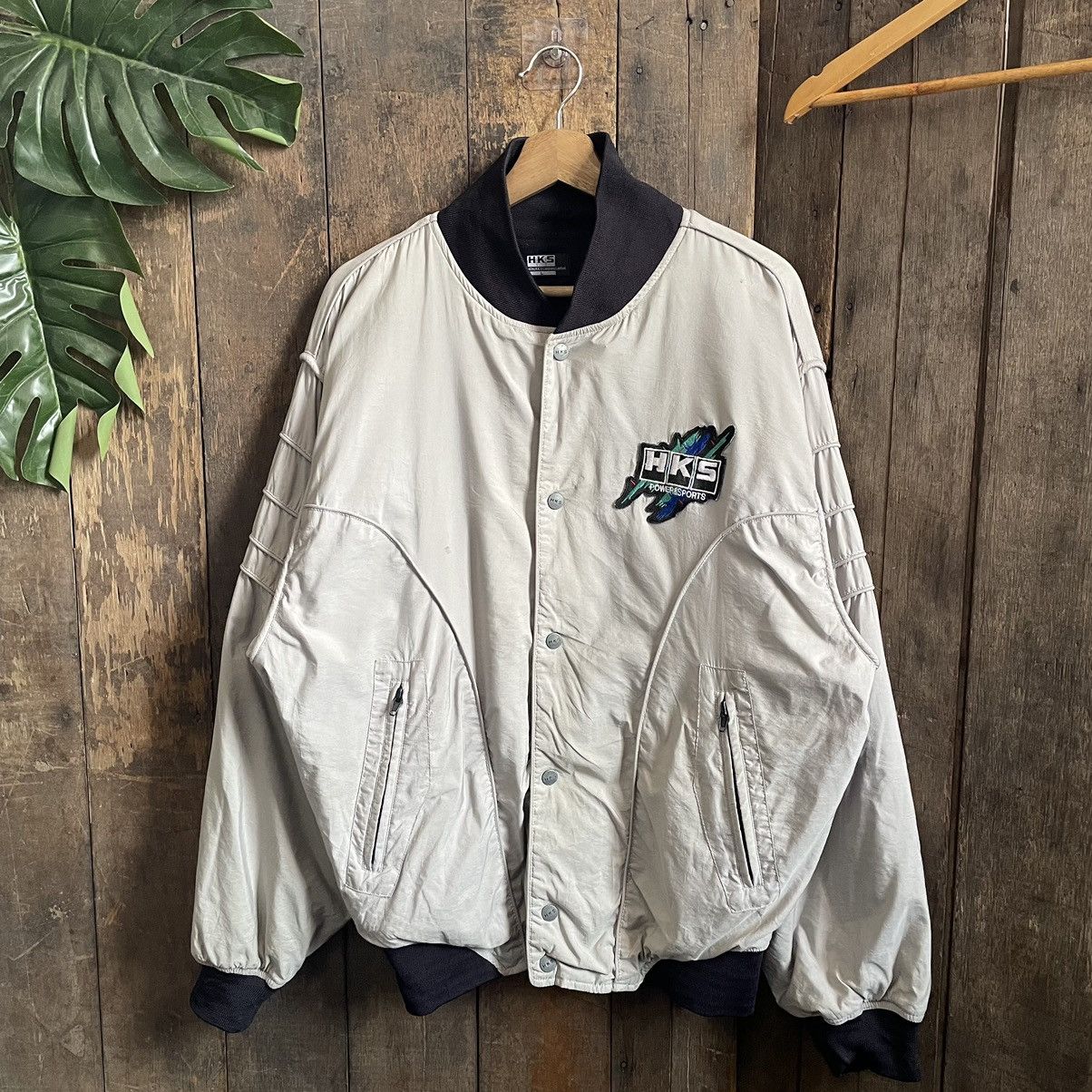 Vintage Vintage HKS Oil Splash Bomber Jacket Size US L / EU 52-54 / 3 - 1 Thumbnail
