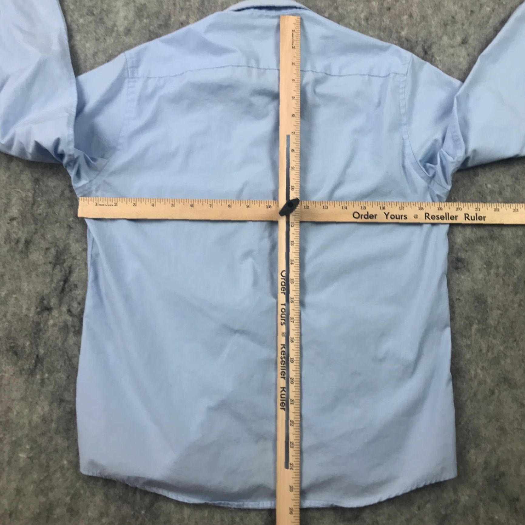 Joseph Joseph & Feiss Shirt Mens Size 18 Blue Button-Up Long Sleeve Cotton Blend Size US XXL / EU 58 / 5 - 7 Thumbnail