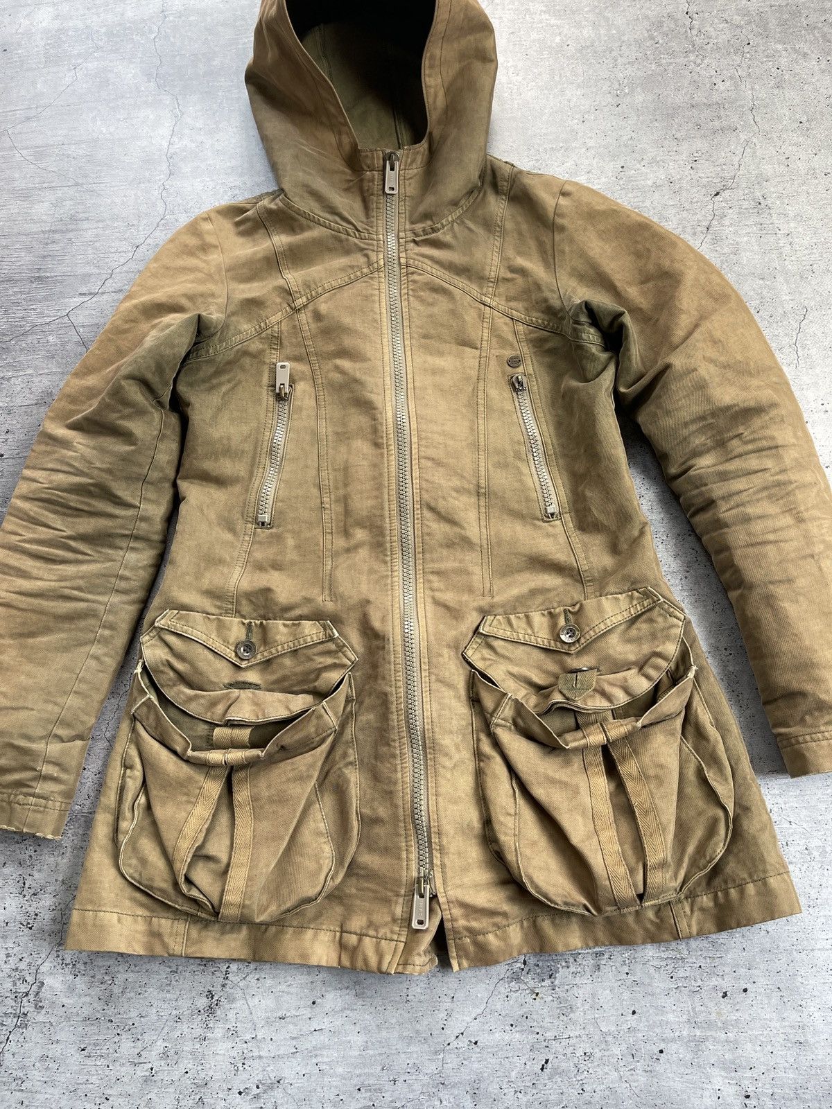 Diesel Women's DIESEL Fishtail Coat Jacket Archive Techwear Size M Size S / US 4 / IT 40 - 3 Thumbnail