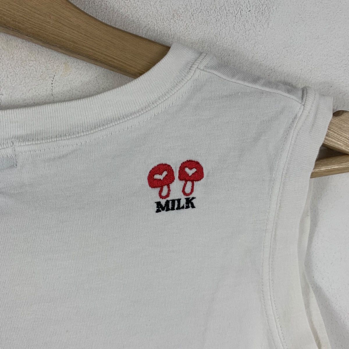 Vintage MILK JAPAN PUNK Magical Mushroom Party Tee Shirt Tank Top Size XXS / US 00 / IT 34 - 5 Thumbnail