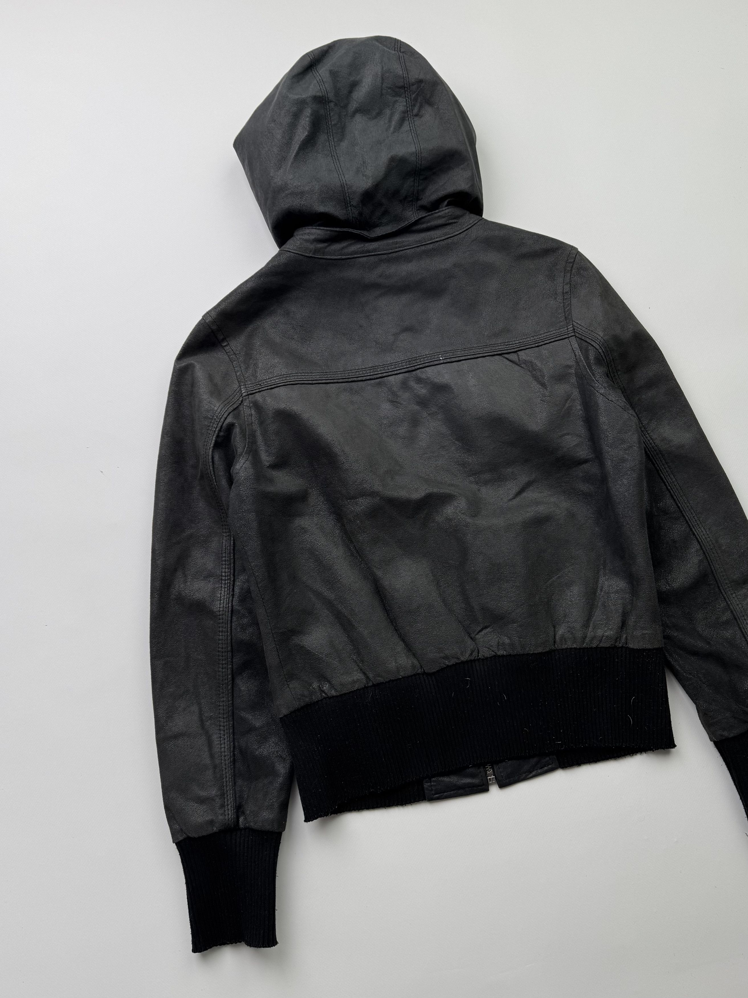Vintage Vintage Cropped Hood Leather Jacket B241(V80) Size M / US 6-8 / IT 42-44 - 8 Thumbnail
