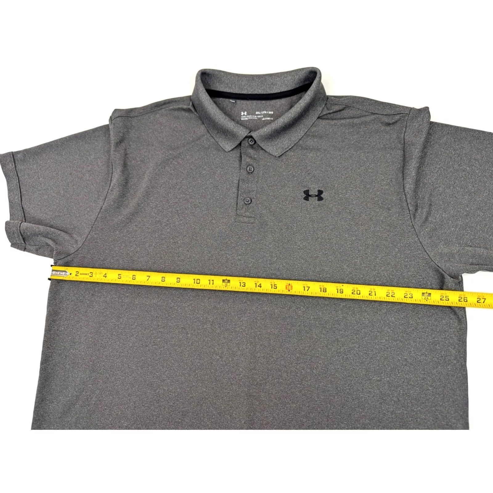 Under Armour Under Armour HeatGear Loose Polo Shirt Men 3XL Gray Short Sleeve Polo Shirt, HeatGear, 3XL, Gray, Short Sleeve, Polo, Men, Loose Fit Size US XXL / EU 58 / 5 - 4 Thumbnail