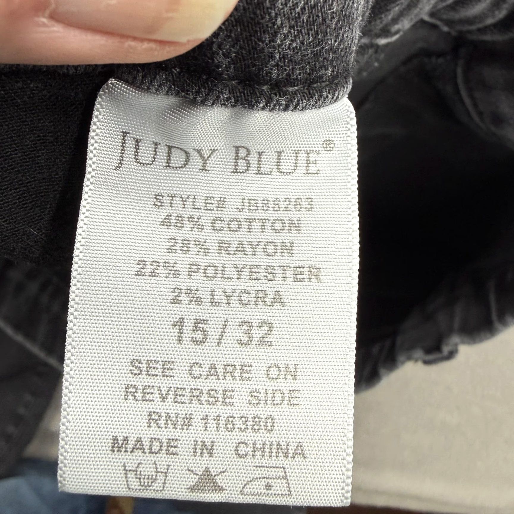 Vintage Judy Blue Jeans Womens 15/32 Black High Rise Jegging Stretch Denim Pull On Slim Pockets 5-Pocket Size 36" / US 14 / IT 50 - 4 Thumbnail