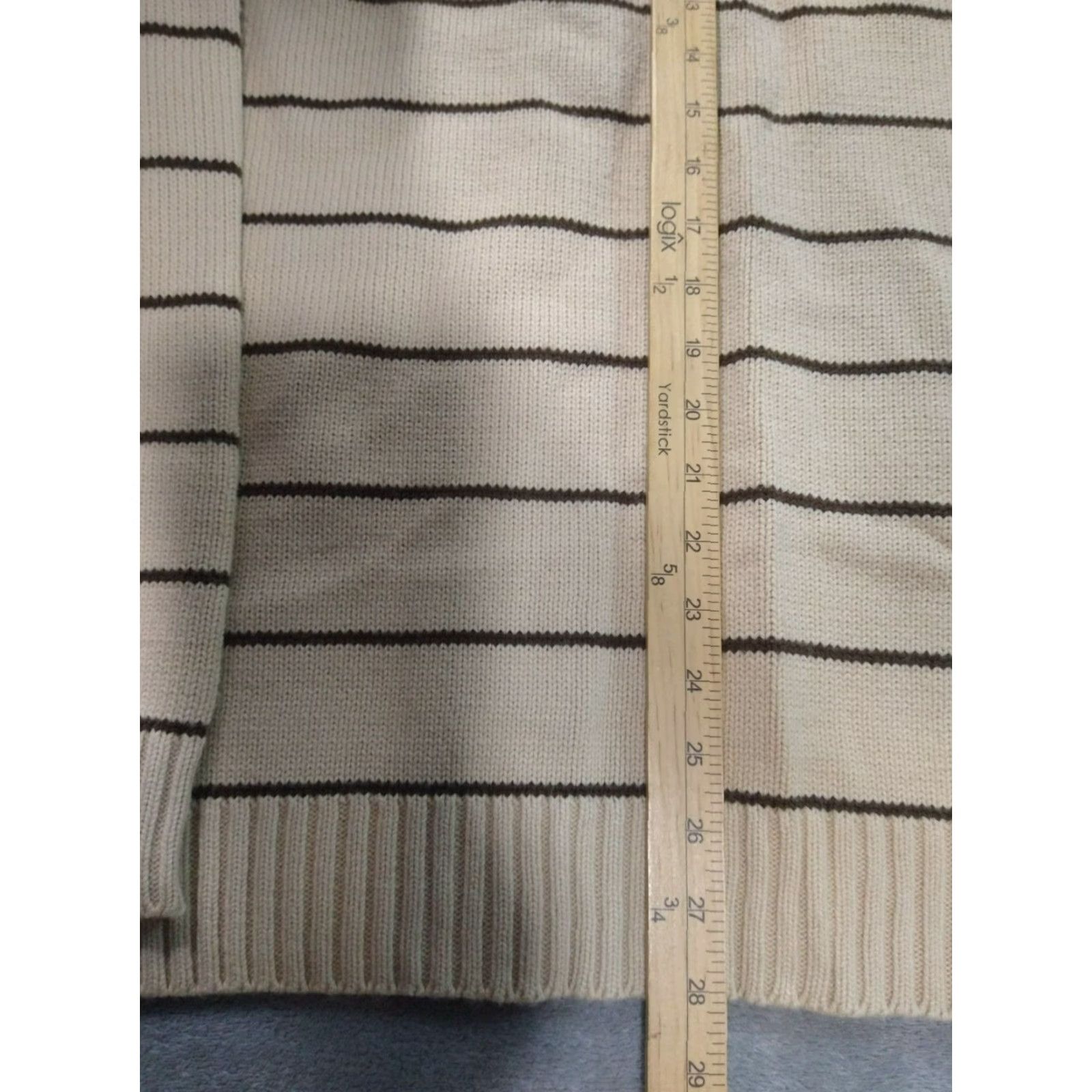 Southpole VINTAGE Southpole Sweater Mens 2XL Beige Striped Pullover 1/4 Zip Hip Hop Y2K Classic 90s Shirt Mens Size US XXL / EU 58 / 5 - 3 Thumbnail