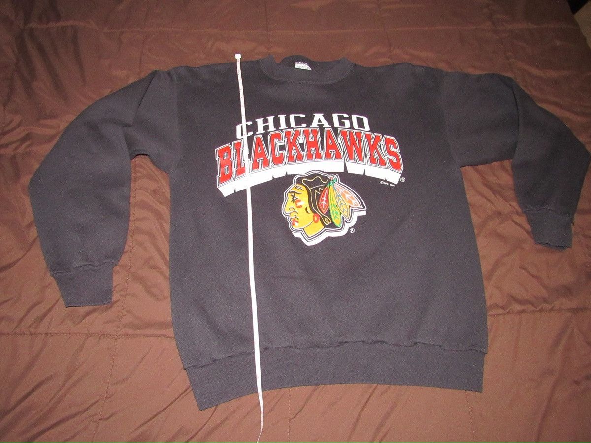 Tultex 1994 Vintage Chicago Blackhawks NHL Sweatshirt Black Tultex Size US XL / EU 56 / 4 - 6 Thumbnail