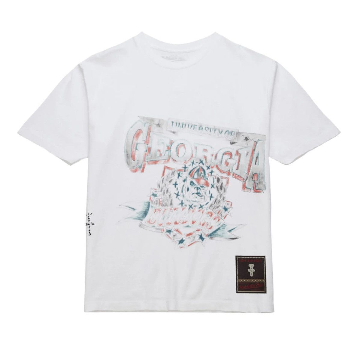 Mitchell & Ness × Travis Scott Travis Scott Michell & Ness Georgia Bulldogs Handdrawn Tee Size US M / EU 48-50 / 2 - 1 Thumbnail