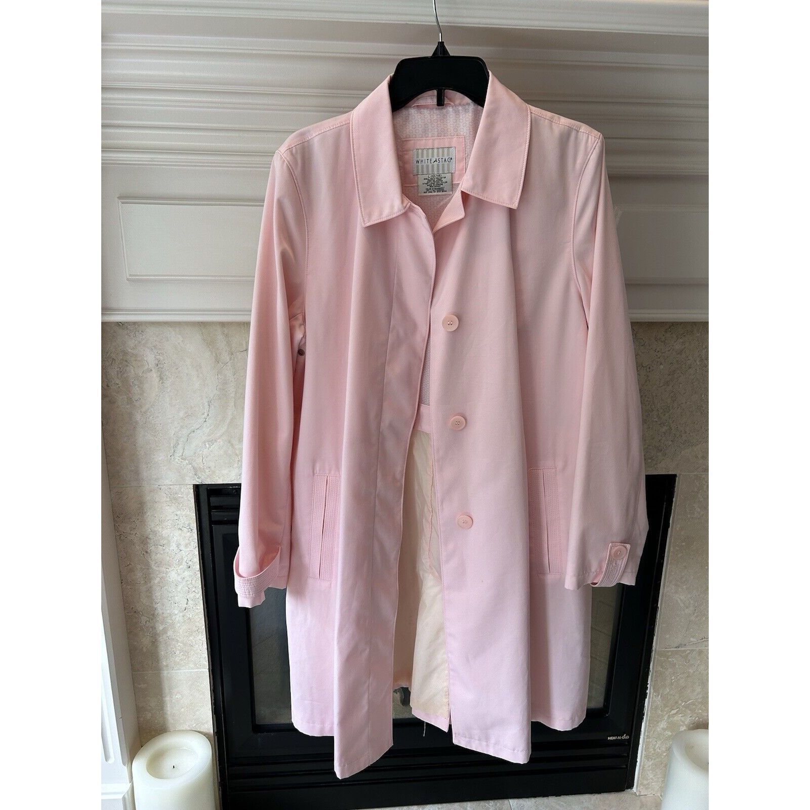 Other White Stag Women's Pink Polyester Trench Coat Size L 12/14 Size L / US 10 / IT 46 - 1 Thumbnail