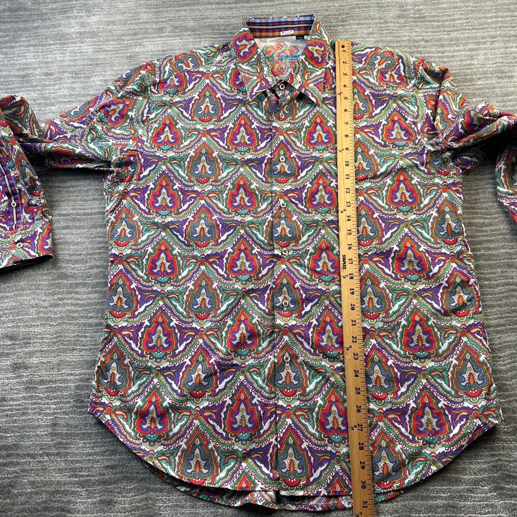 Robert Graham Robert Graham Shirt XL Multicolor Abstract Geometric Long Sleeve Button-Up Collared Embroidered Sportswear Casual Formal Party/Cocktail Mens Size US XL / EU 56 / 4 - 7 Thumbnail