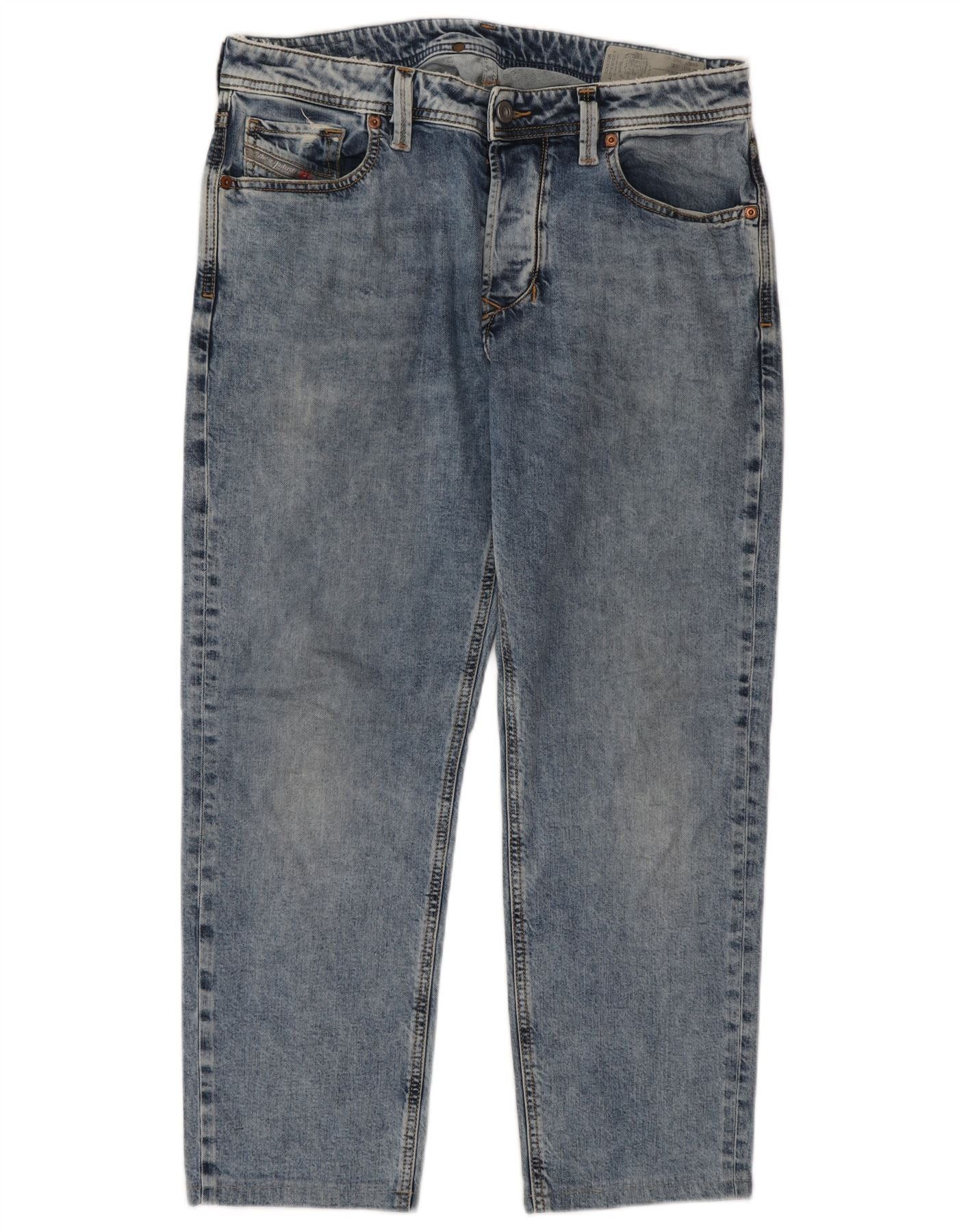 Diesel Mens Straight Jeans W31 L27 Blue Cotton Size US 31 - 1 Thumbnail
