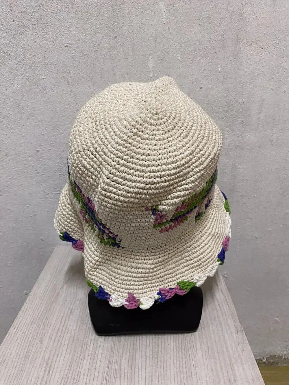 Vintage Japanese Brand Crochet Bucket Hat Size ONE SIZE - 4 Thumbnail