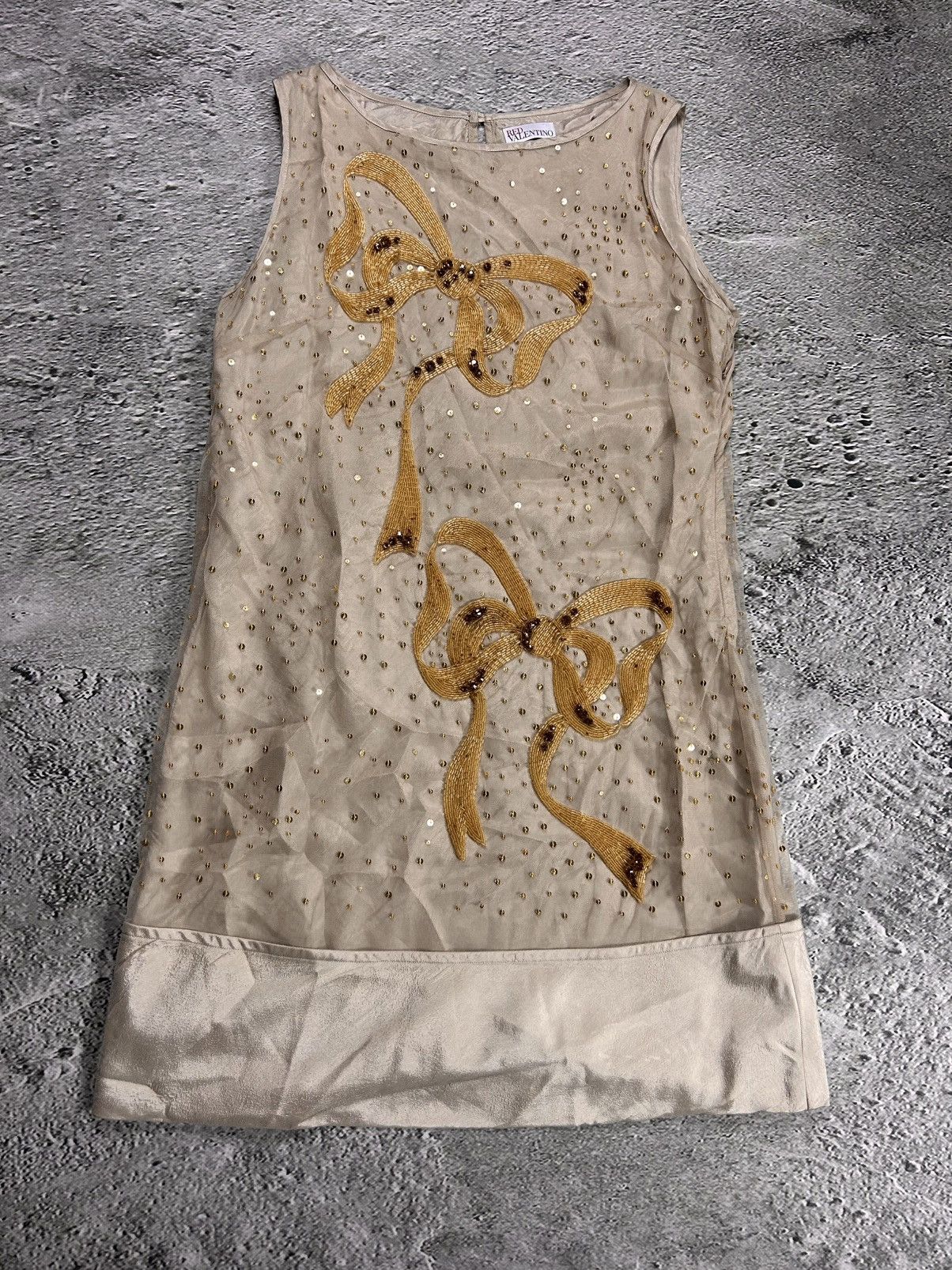 RED Valentino Red Valentino dress glitter beige gold Size M / US 6-8 / IT 42-44 - 1 Thumbnail