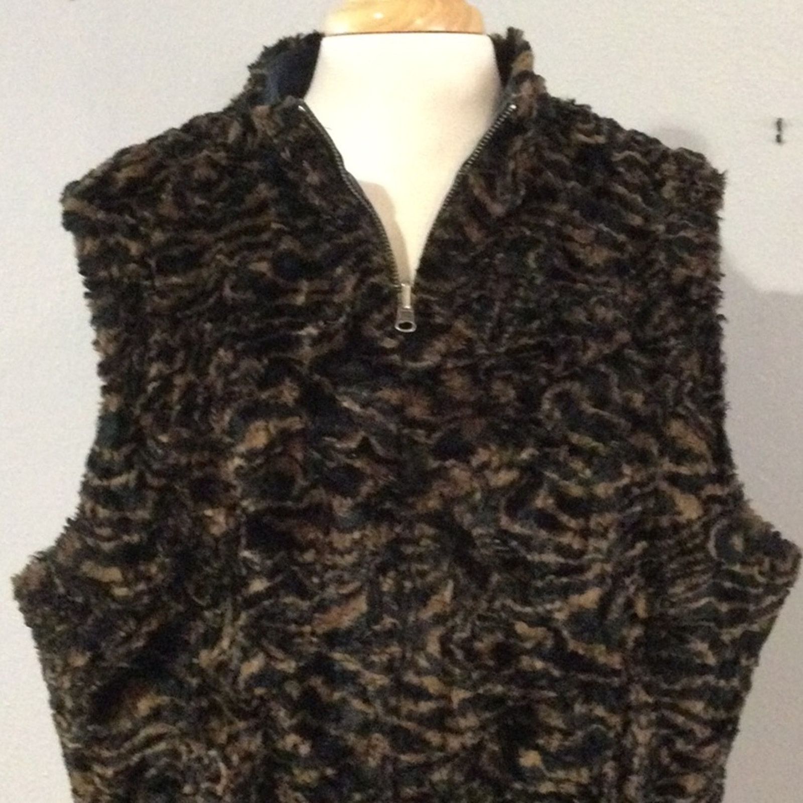 Other Blue Jean & Animal Print Reversible Vest Unknown Measurement Size ONE SIZE - 12 Thumbnail