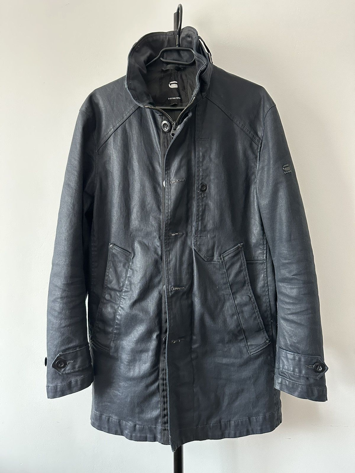 G-Star G- Star Raw GARBER trench coat stretch navy jacket Size US M / EU 48-50 / 2 - 1 Thumbnail
