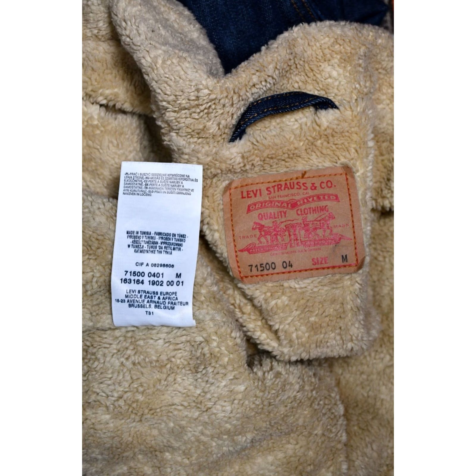 Levi's Levi's Jacket Denim Trucker 71500 M Men Blue Lined Sherpa Size M Denim Jacket Winter Fall Jeans Outer Shell Cotton Solid Button Casual 90s Size US M / EU 48-50 / 2 - 6 Thumbnail