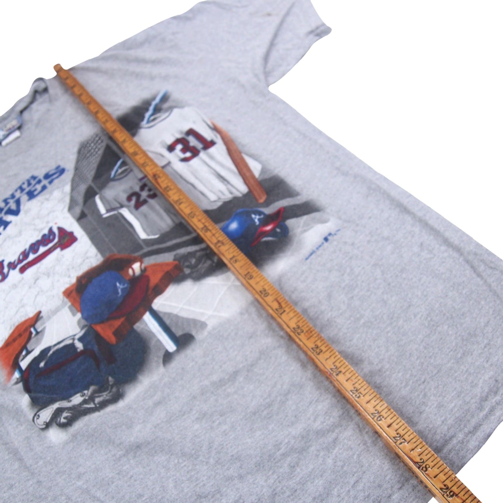 Lee VINTAGE Lee Sport Atlanta Braves Mens T-Shirt L Gray Locker Room Graphic Shirt Mens Size US L / EU 52-54 / 3 - 6 Thumbnail