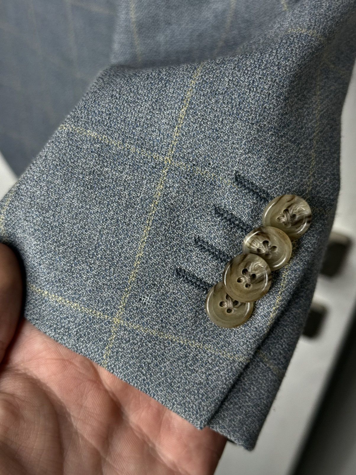 Corneliani Corneliani Linea Sartoria Handmade Gray Check Blazer 54L Size 54L - 10 Thumbnail