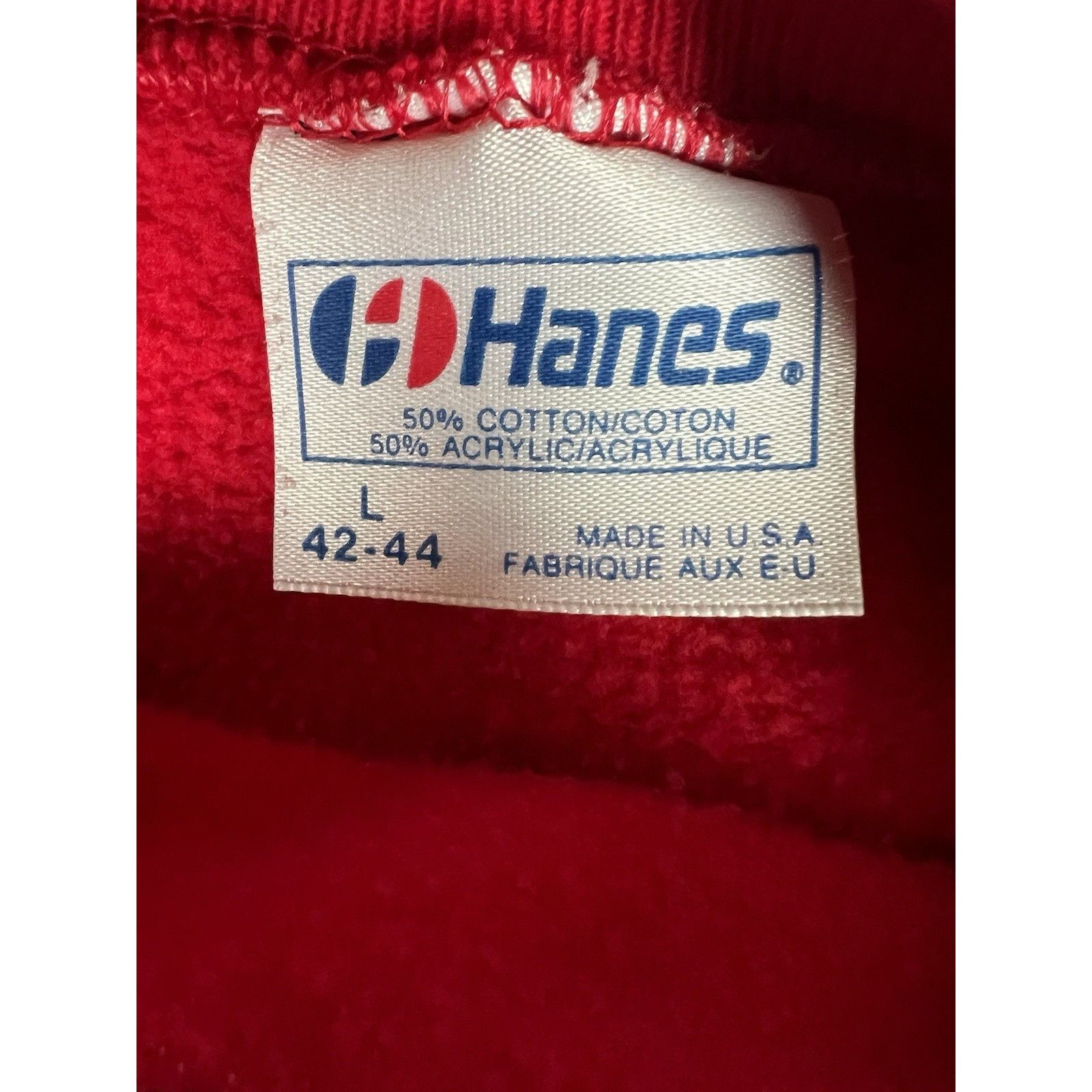 Hanes Vintage American Carousel Museum Raglan Sweatshirt 80's Hors Size L / US 10 / IT 46 - 7 Thumbnail
