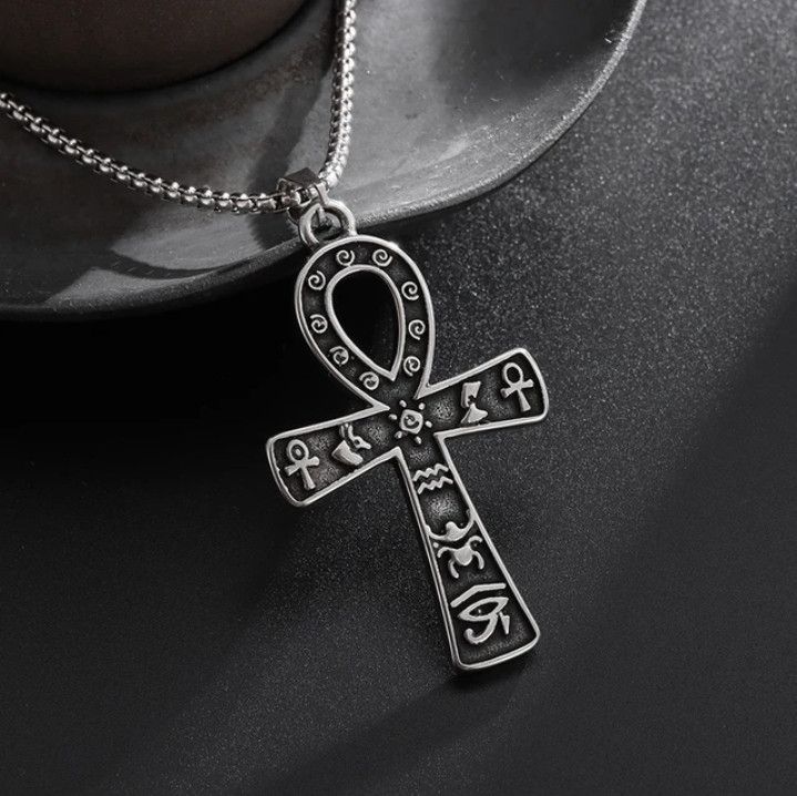 Vintage Stainless Steel Cross Pendant Necklace Size ONE SIZE - 4 Thumbnail