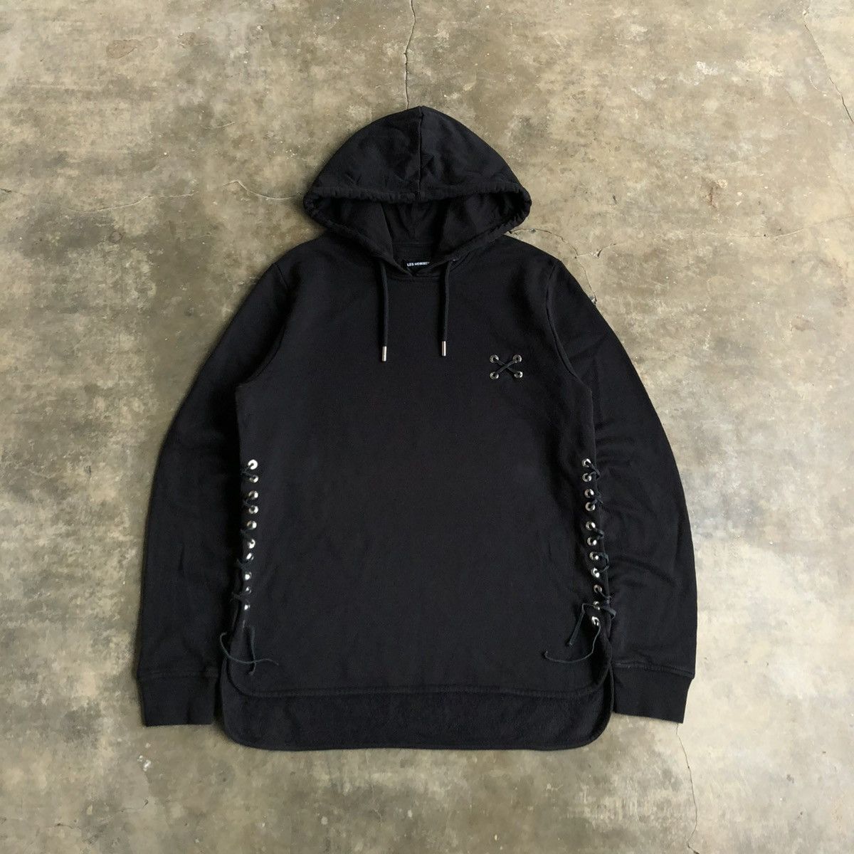 20471120 2000s Les Hommes Grunge Gothic Punk Style Hoodie Black Size US L / EU 52-54 / 3 - 1 Thumbnail