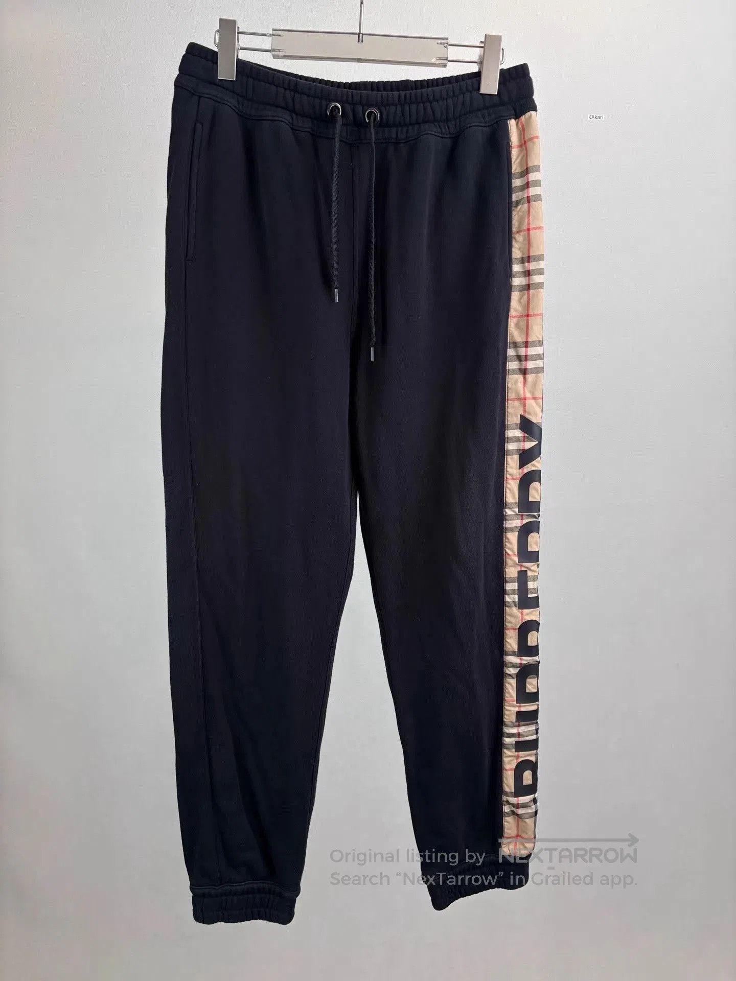 Burberry Black Plaid Stripe Jogger Sweatpants. Size US 30 / EU 46 - 1 Thumbnail