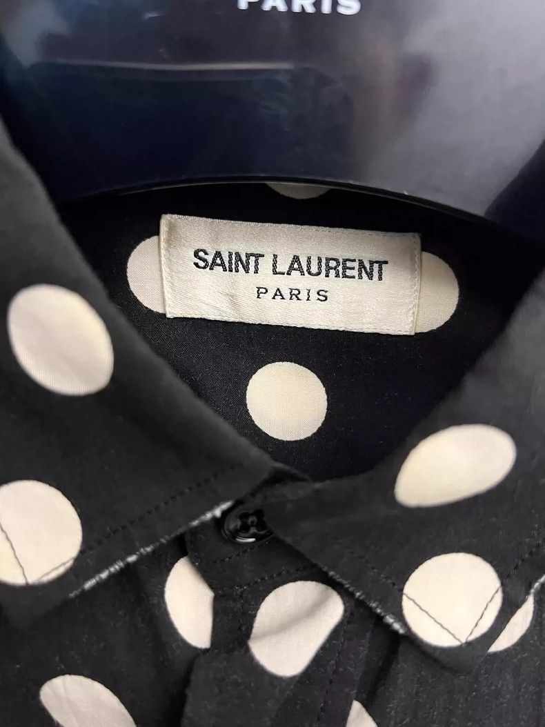 Saint Laurent Paris Saint Laurent Paris size 38 Fringed black and white polka- Size US M / EU 48-50 / 2 - 3 Thumbnail