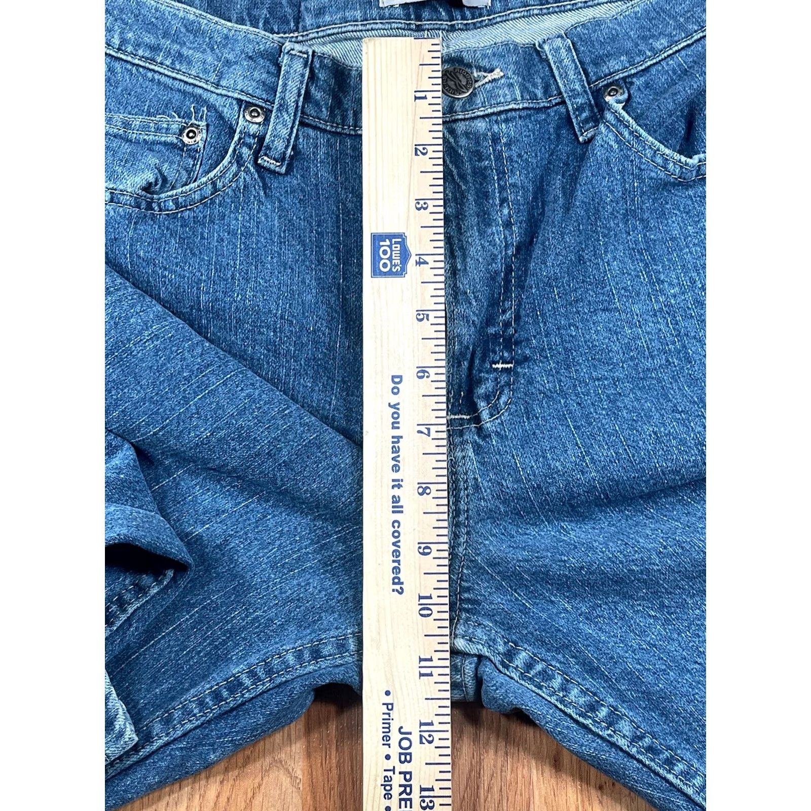 Vintage Riders Jeans Mid Rise Eased Straight Leg Blue Wash Denim Pants Women’s Size 12P Petite 30x29 Mens Womens Girls Boys Size 34" / US 12 / IT 48 - 4 Thumbnail