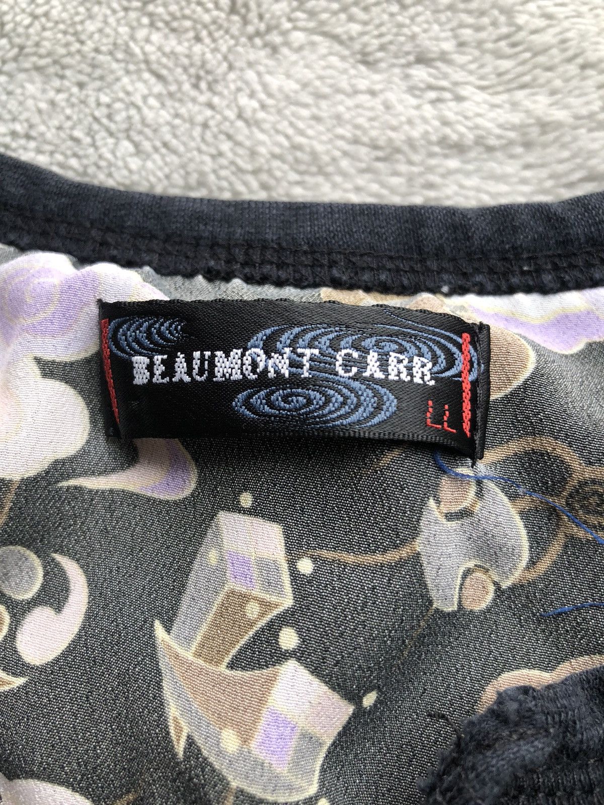 Japanese Brand Vintage Beaumont Carr Japanese Sukajan Dragon Shirt Tee Size US S / EU 44-46 / 1 - 11 Thumbnail