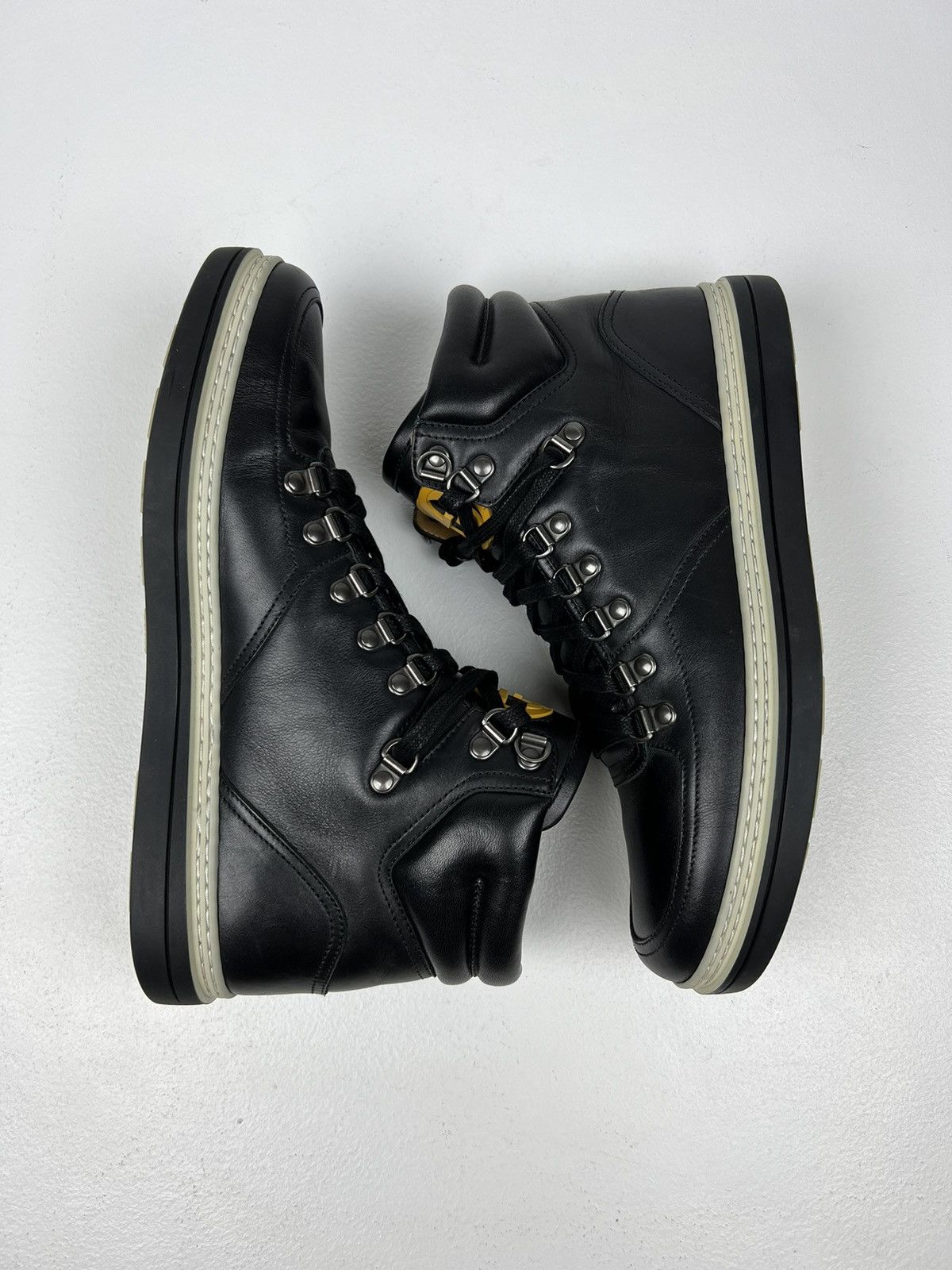 Gucci GUCCI Boots Leather Shoes GG Interlocking Logo Black Men’s Size US 6.5 / EU 39-40 - 12 Thumbnail