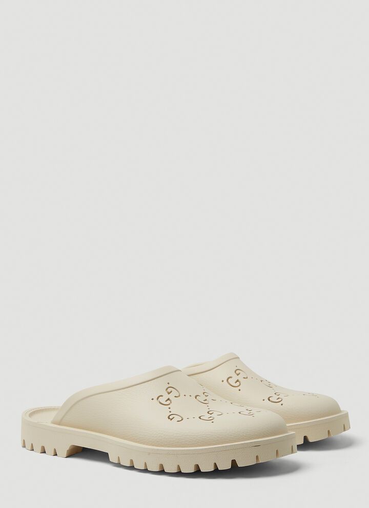 Gucci o1s1wg110525 Men's Slip-on Sandals in Off White Size US 7.5 / EU 40-41 - 2 Thumbnail